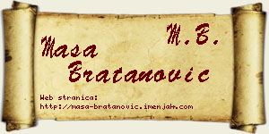 Maša Bratanović vizit kartica